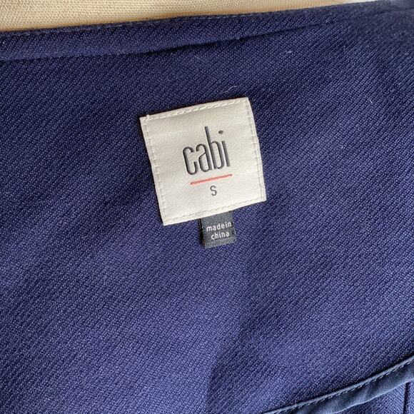 CABi Lido Thick Ponte Knit Longline Button Front Cardigan Navy BlazerJacket sm - Picture 8 of 9